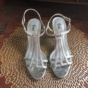 Fiona Silver Metallic Heels (S11)